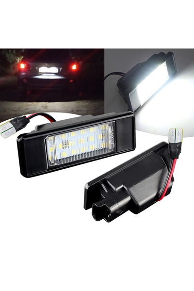 APMATAUTO 2Pcs Error Free White LED License Plate light For Nissan X-Trail T30 T31 Qashqai J10 J11 Primera ...