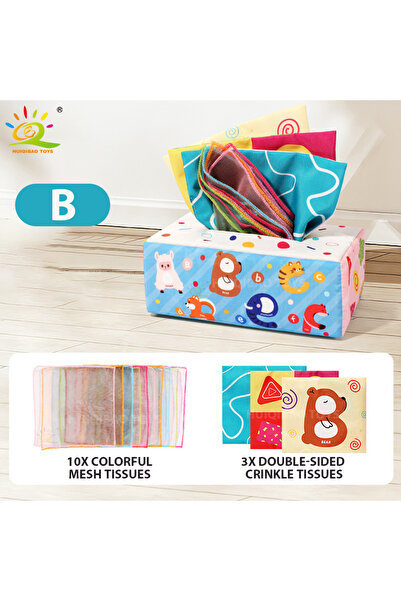 Choice B Montessori Toys Baby Tissue Box Soft Paper Toddler Finger Exercise Educational Learning Activity .