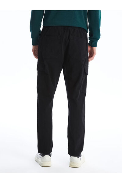 LC Waikiki Black Standard Fit Gabardine Men's Cargo Pants