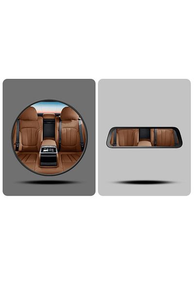 Choice Diameter 14.5cm Car Mirror 360 Degrees Rotatable Dashboard Windshield Sun Visor Plate Auxiliary Obse