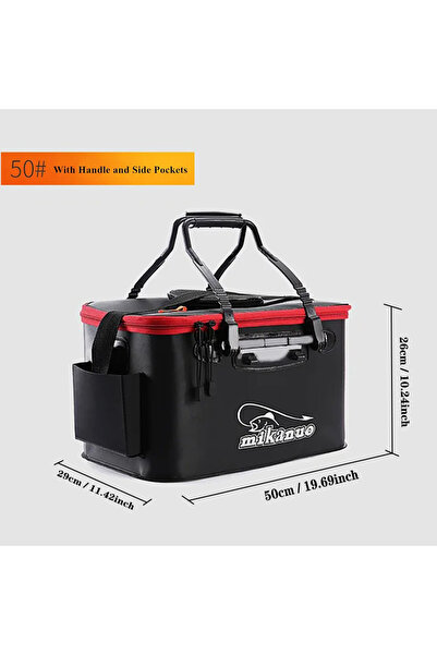 Choice 50 حقيبة صيد محمولة ودلو صيد قابل للطي وصندوق سمك حي وحاوية مياه للتخي...