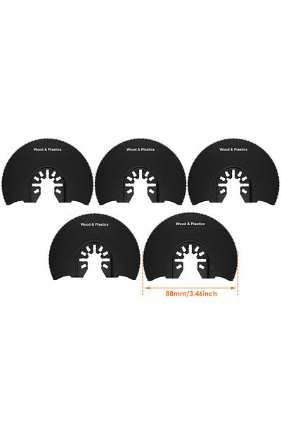 Toorise Multi Tools Blades Oscillating Saw Blade High Carbon Steel Multi-Function Semicircle Straight Ren...