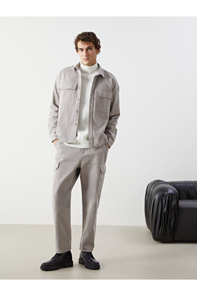 LC Waikiki Pantaloni cargo pentru bărbați din gabardină Lcw Comfortable Fit