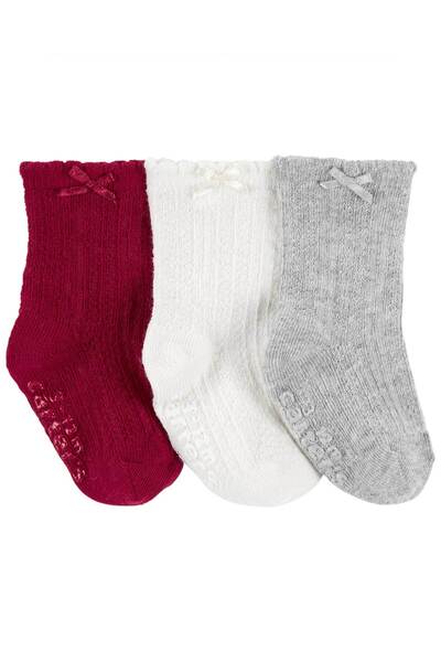 Carter's Baby Girl Socks Set 3 Pack
