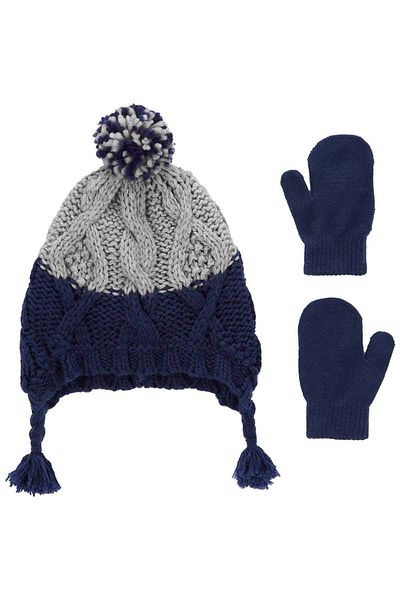 Carter's Boy's Beanie Gloves Set 2 Pack