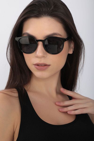 STAOOM Round Black Class Unisex Sunglasses