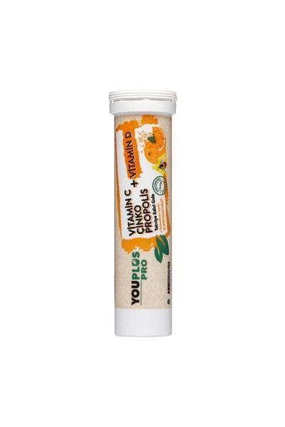 Youplus Vitamin C Vitamin D Zinc Propolis Effervescent 15 Tablets