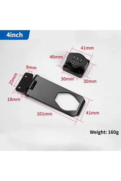Choice 4-inch Black 3 Digit Household Security Cabinet Password Locks Keyless Drawer Combination Coded Door