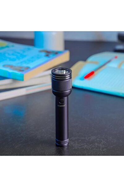 Geepas Waterproof LED Flashlight- 400W, 5W XPG 2 CREE LED, Perfect for Indoor and Outdoor Use