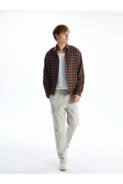 LC Waikiki Beige Comfortable Fit Dobby Men's Trousers