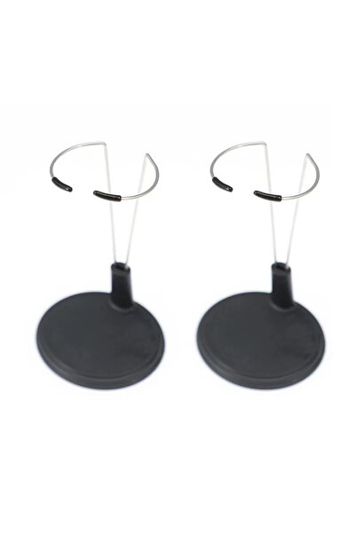 Choice حامل عرض بلاستيكي للدمية بطول 11-17 سم باللون الأسود - قطعتان - حامل ع...