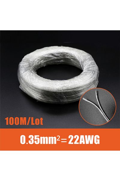 Choice 100m 22awg 100m Led Neon Light Welding Silver 22/20/18awg 2pin Audio Led Lighting Electronic Toy Ins
