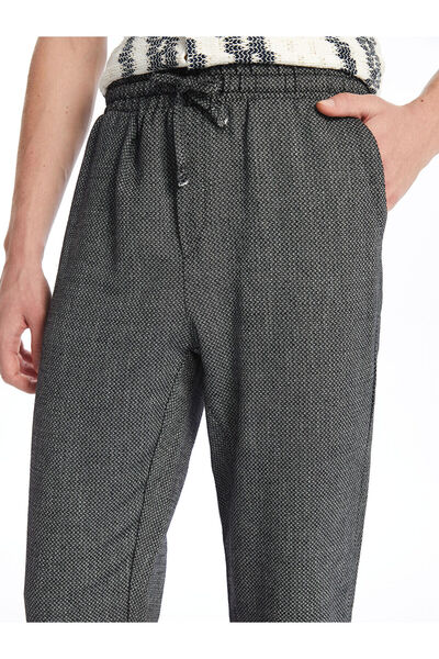 LC Waikiki Black Slim Fit Dobby Men's Trousers