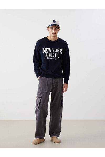 LC Waikiki Anthracite Comfortable Fit Gabardine Men's Cargo Pants