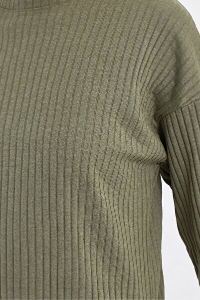 cankids Light Khaki Women's Pajamas Set - Ribbed Report Tracksuit and Casual Home Wear