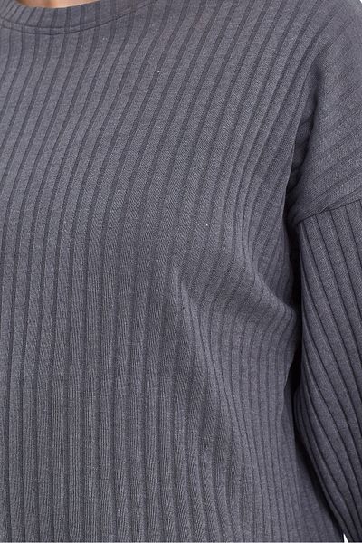 cankids Smoked Women's Pajama Set - Ribbed Report Tracksuit and Casual Home Wear