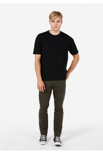 Colin's Regular Fit Mid Waist Straight Leg Men's Green Trousers Cl 1049750