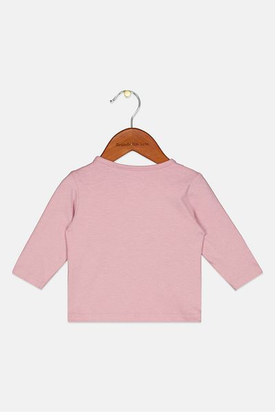 s.Oliver Toddlers Girl Printed Long Sleeve Top, Pale Pink