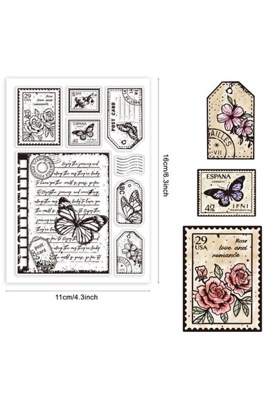 Choice AECH-07132 قطعة واحدة من طوابع الفراشة الشفافة ذات الطابع الكلاسيكي، م...