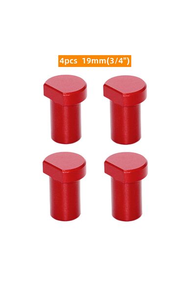 JIGHOLE 4pcs 19mm Red 4pcs Workbench Peg Brake Dogs, Woodworking Bench Clamp 19/20mm Aluminum Alloy Stopper