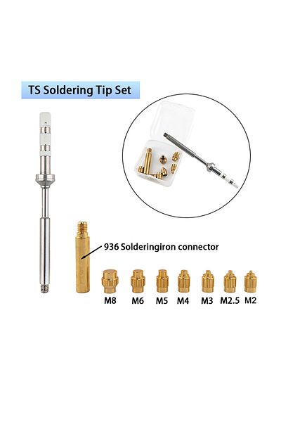 Choice مجموعة أطراف التسخين TS/T65 طقم صامولة التسخين بفتحة ملولبة ثلاثية الأبعاد صامولة نحاسية مغروسة منصهرة ساخنة ضغط M2