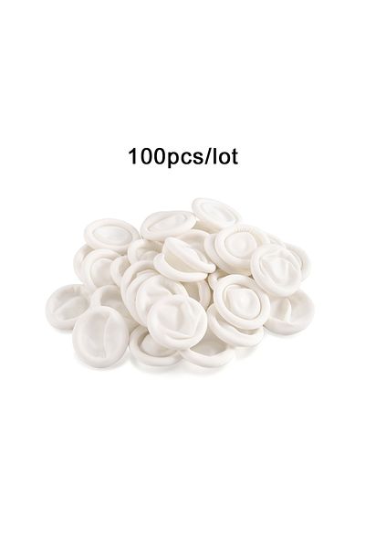AGCFABS 50/100Pcs Protective Fingertip Natural Rubber Gloves Disposable Latex Finger Cots for DIY Epoxy R...