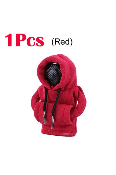 Choice Red 1pc Hoodie Car Gear Shift Cover Fashion Gearshift Hoodie Car Gear Shift Knob Cover Manual Handle