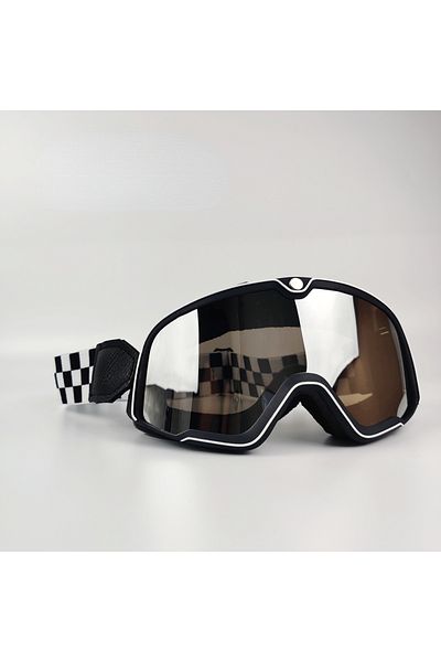Choice Bl-silver Motorcycle Goggles Retro Motocross Glasses Scooter Atv Skiing Sunglasses Eyeglasses Anti-u