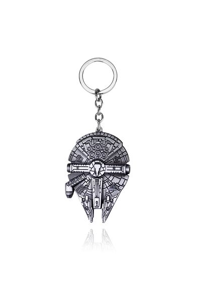 Hot Toys K281-silver Disney Star Wars Keychain Spaceship Darth Vader Robot Bb 8 Metal Key Pendant Cool Movie