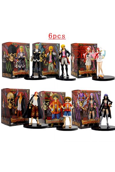 Choice 6pcs With Box Hot One Piece Figure Theater Edition Film Red Robin Roronoa Zoro Luffy Nami Sanji Uta