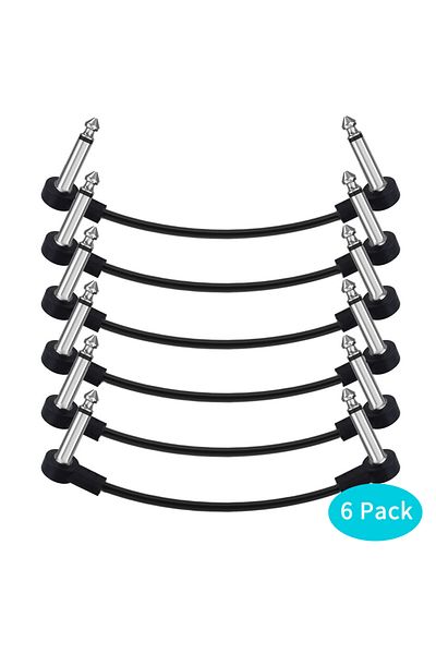 Choice 6 Inch-6 Pack Xdsplo Black Patch Cable 6 Inch 15cm Male To Male Music Instrument Accessories For