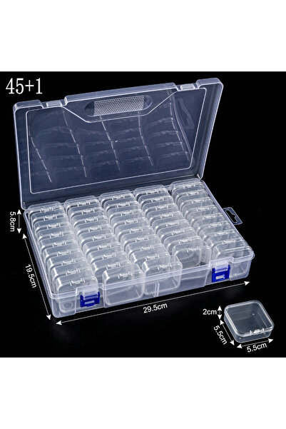 Choice صندوق منظم بلاستيكي بحجم 29.5x19.5x5.8 سم، حافظات صغيرة لتنظيم الخرز، ...