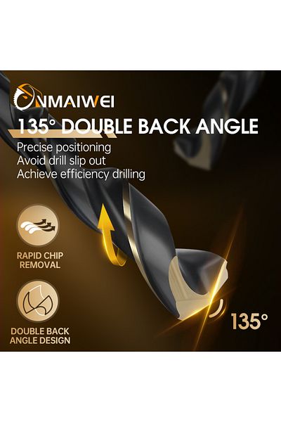 onmaiwei 10pcs 2.0mm M2 10pcs1-13mm Twist Drill Bits High Strength Hole Drilling Stainless Steel Drill Round