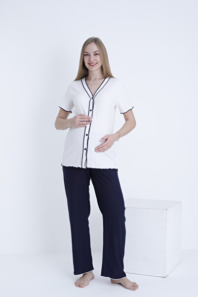 Miss Dünya Lissa Set de pijamale din țesătură elastică cu talie ajustabilă, c...