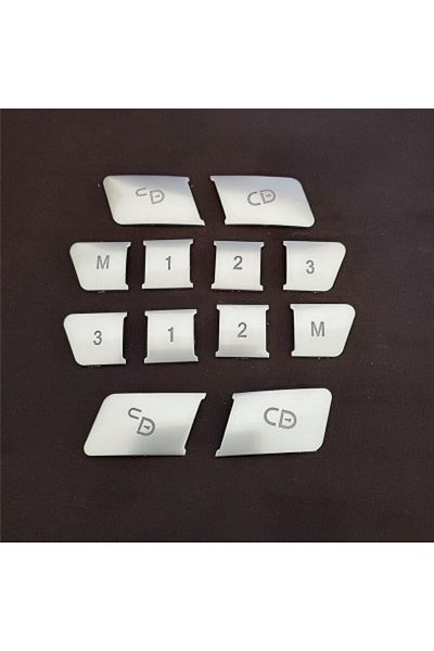 Choice 12pcs Silver Car Door Seat Memory Lock Button Cover Stickers For Mercedes Benz A C E Class W204 W212