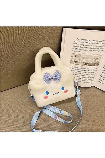 Choice Cinnamoroll Kawaii Sanrio Plush Bag Kuromi Melody Cinnamoroll Cartoon Anime Handbag Crossbody Cosmet