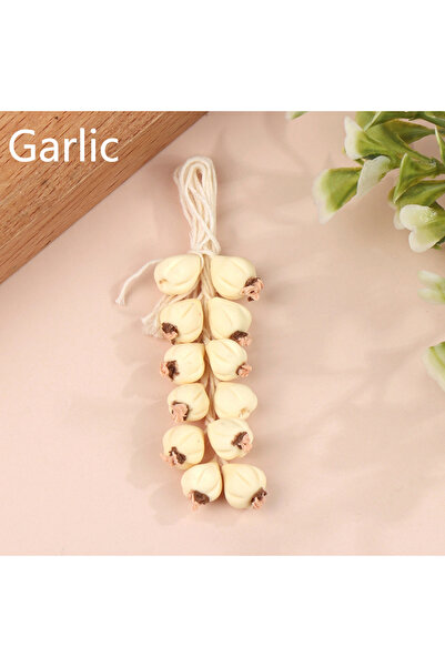 Choice ثوم 1 خيط 1:12 دمية مصغرة ثوم فلفل حار خيط كامل بهارات مطبخ وضع الطعام