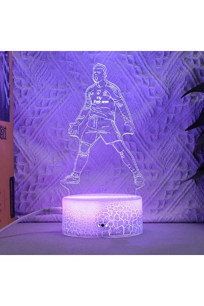 Hot Toys Crackle White Base 7 colors no remote Footballer Cristiano Nathan LED 3D night light 16 colors varia
