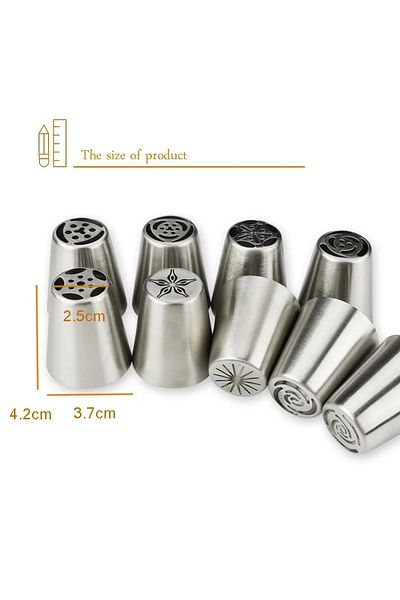 Choice 9pcs 9pcs/1set Russian Piping Tips Cream Nozzles For Cake Tool Bakery Accessories Flower Piping Past