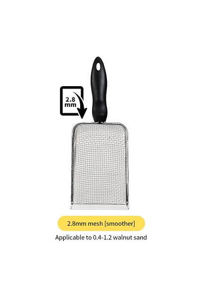 Choice Mesh2.8x2.8mm Cat Litter Shovel Stainless Steel Reptile Sand Substrate Shovel Clean Up Feces Fine Me