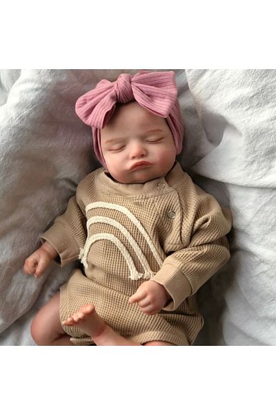 MRB Finished Doll 46cm Already Finished Painted Reborn Doll Rosalie Newborn Sleeping Doll Soft Hand-draw