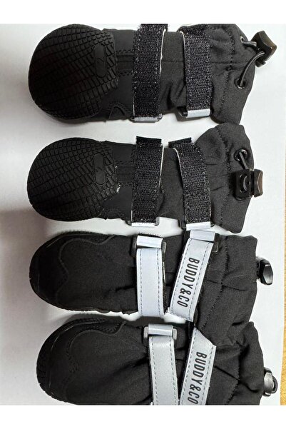 BUDDY&CO Buddy Co Monostone Profesyonel Köpek Su Geirmez Yağmur Botu Siyah No 7 7 Cm