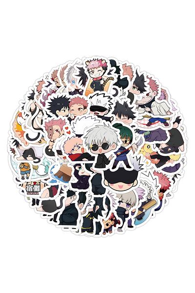 Choice 60pcs 10/30/60pcs Jujutsu Kaisen Anime Stickers Cute Satoru Gojo Itadori Yuji Cartoon Sticker Phone
