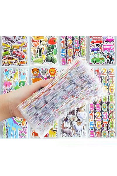 Choice No Repeat 10pcs Girl 10pcs Kids Stickers Different Sheets 3d Puffy Bulk Stickers For Girl Boy Birthd