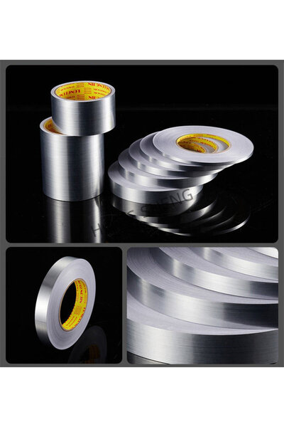 Choice 1 سم 50 متر فضي 50 متر ذهبي أسود ملصقات بلاط ذاتية اللصق شريط مقاوم لل...