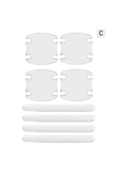 Choice B Transparent Car Sticker Protector Cars Doors Scratch Door Handle Sticker Rearview Mirror Protecti.