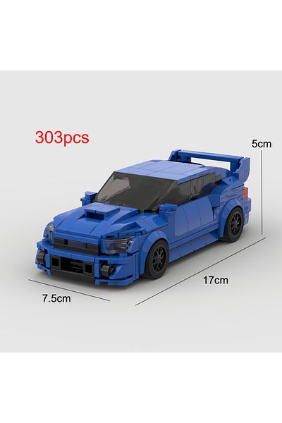 Choice مكعبات بناء سيارة سباق رياضية من طراز Subaru Sti Moc Subaru Wrx Sti مكونة من 303 قطعة