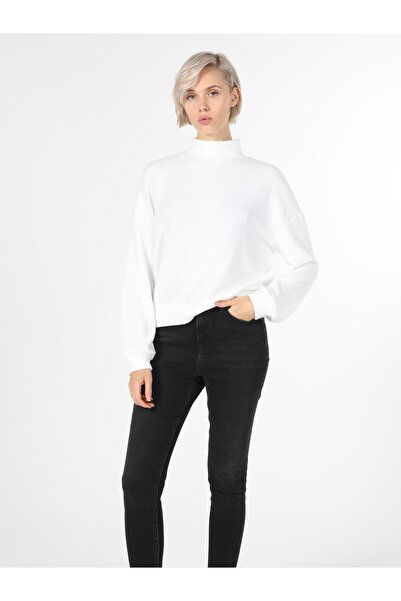 Colin's Регулярний крій, напівкруглий комір, прямий крій, жіноча біла футболка з довгими рукавами Cl1055475