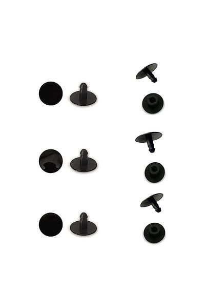 Choice 6 Sets Black 6 Sets Replacement Rivets Button Strap Compatible For Clog Beach Shoe Strap 16mm Size R