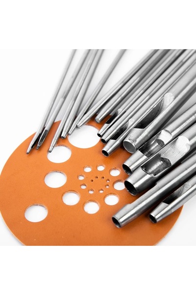 Choice Round punching 6Pcs/Set Leather Hole Punching Tools Hollow Round Hole ...